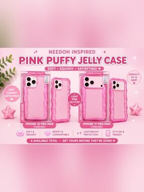 NeeDoh Inspired Jelly Case – Trendy Puffy Wavy Design 16+17 Pro Max